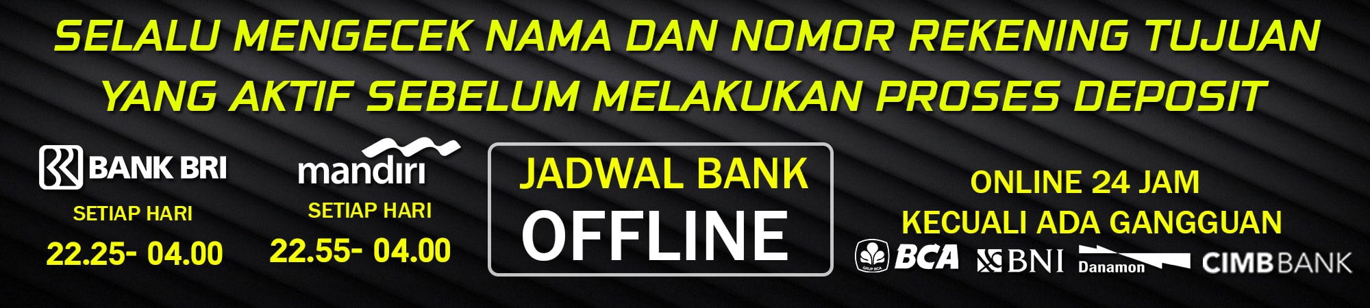 Jadwal Bank Offline